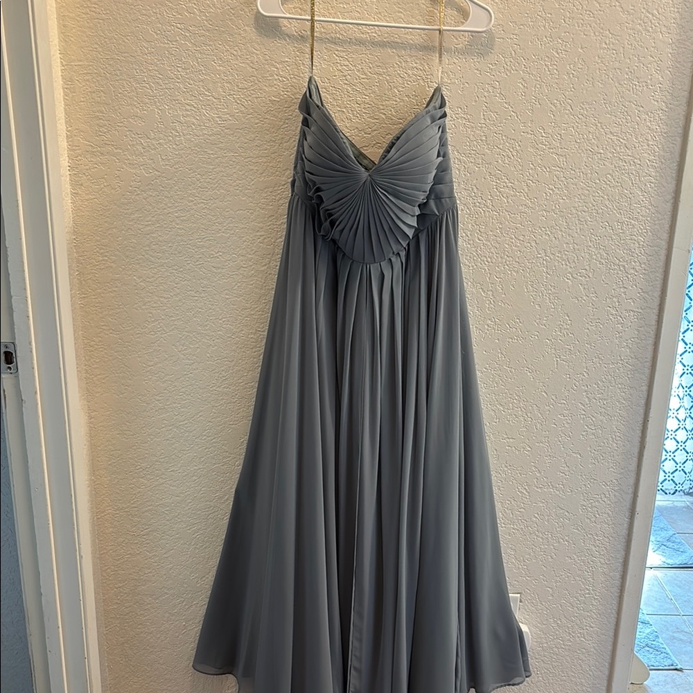 Jenny Yoo Mira Maternity Dress Mayan Blue